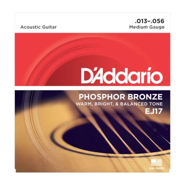 Daddario - ej-17 phosphor bronze snarenset medium akoestisch