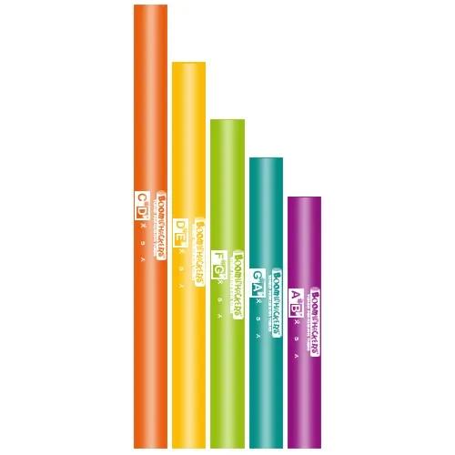 Boomwhackers - bwcg bw-5set 5 delige chromatische set