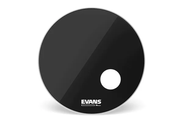Evans - bd20rb eq3 resonant black bass drum head, 20 inch