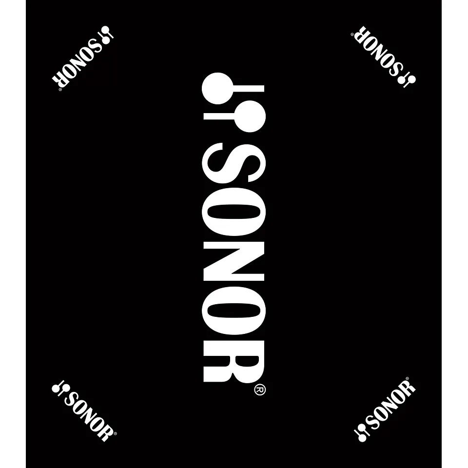 Sonor - drum mat met sonor logo black 180x160cm