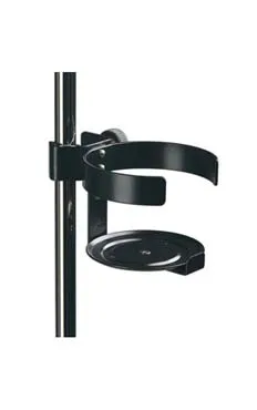 K&m - km1602 drink-glashouder met buisklem zwart