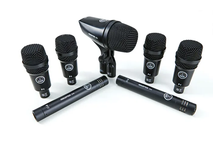 Akg - session drummicrophones 1xp2, 2xp17, 4xp4
