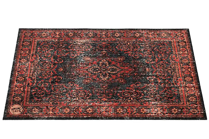 Drumnbase - vp130-rbl vintage persian stage drummat black red 130x90