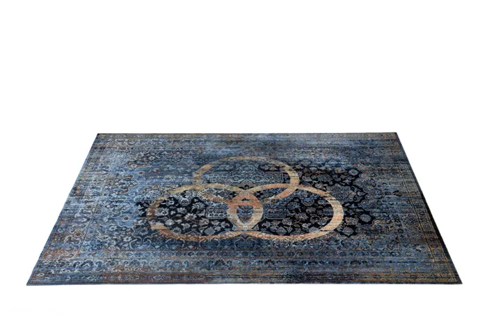 Drumnbase - vp185bnz vintage persian stage drummat blue 185x160