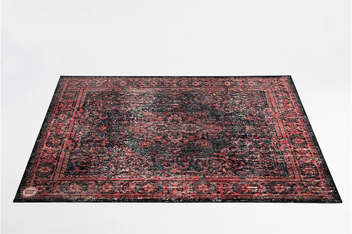 Drumnbase - vp185rbl vintage persian stage drummat black red 185x160