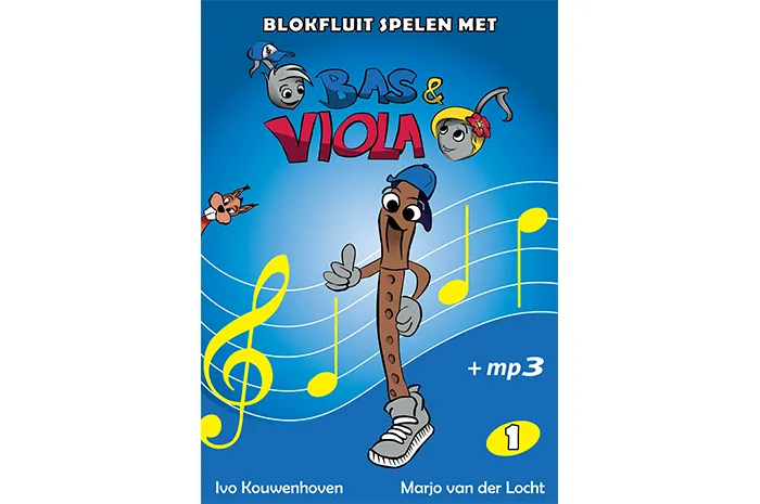 Boek - blokfluit spelen met bas & viola deel 1 - ivo kouwenhoven