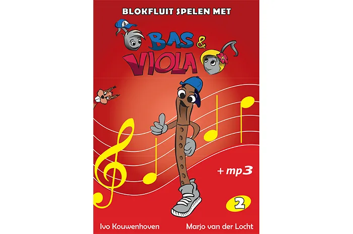 Boek - blokfluit spelen met bas & viola deel 2 - ivo kouwenhoven