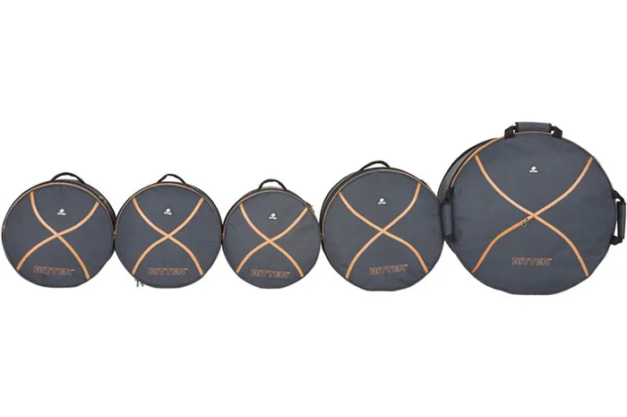 Ritter - rds7-01/mgb drumbag deluxe kit #1 mistygrey-leatherbrown ses