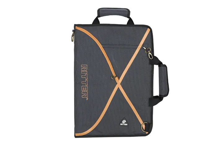 Ritter - rds7-s02/mgb del. stick bag mistygrey-leatherbrown session