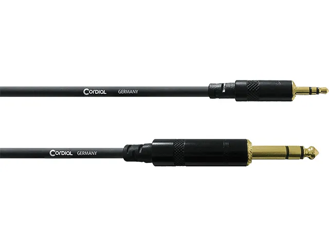 Cordial - cfm1.5wv stereo kabel - 3,5mm jack - 6,3mm jack 1,5m