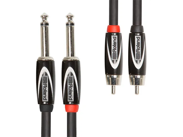 Roland - rcc-15-2r28 dual kabel 1/4-inch naar rca (tulp), 4,5 m lengt