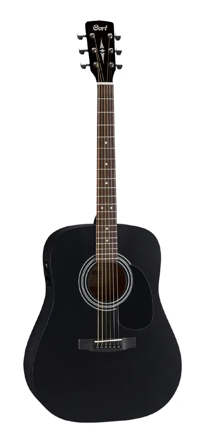 Cort - western gitaar ad810 black satin