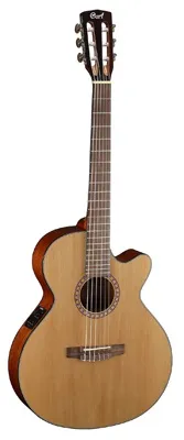 Cort - klassieke gitaar cec5 natural met pre-amp