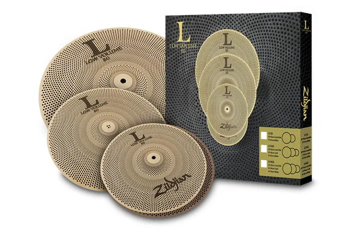 Zildjian - lv348 cymbal set, low volume, 348 cymbal pack, 13h/14cr/18cr