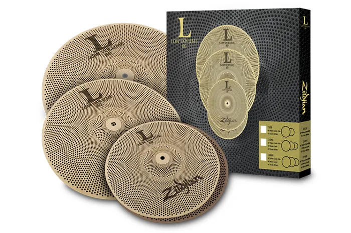 Zildjian - lv468 cymbal set, low volume, 468 cymbal pack, 14h/16cr/18cr