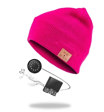 Beanie - bluetooth muts roze classic