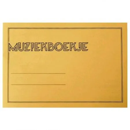 Boek - muziekschrift a5 b & van poppel notenschrift geel
