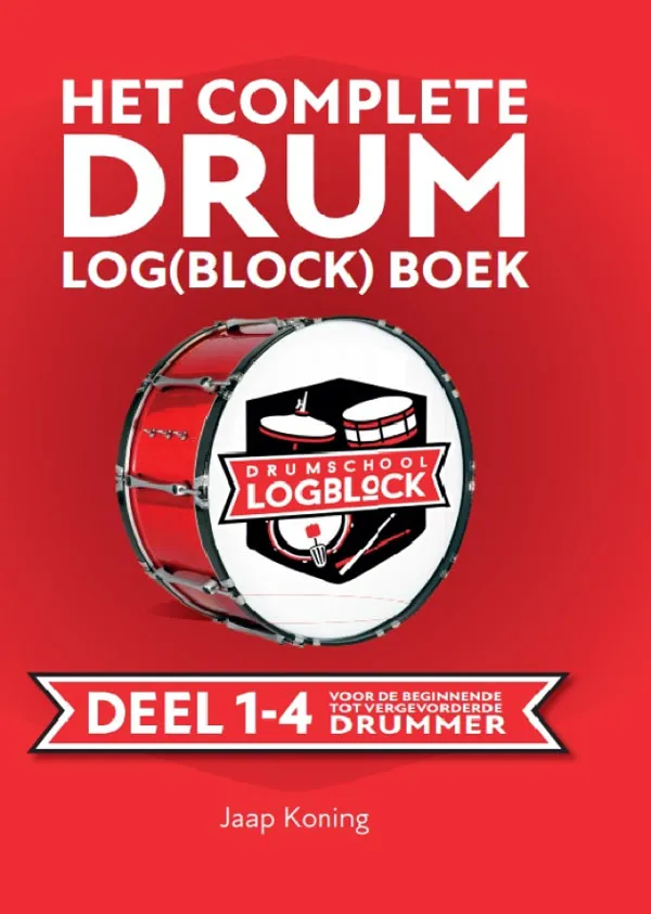 Boek - deel 1 t/m 4 drum log(block) boek jaap koning