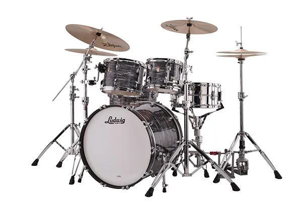 Ludwig - l7482ax1q 22" classic oak drumstel mod vintage black oyster