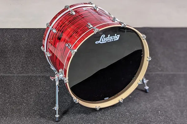 Ludwig - b-stock lb762xx61 16x22 keystone x bass drum - red swirl