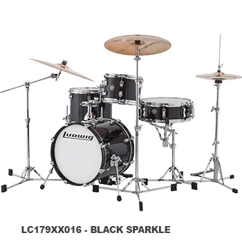 Ludwig - lc179xx016 breakbeats questlove 4pc black sparkle drumstel
