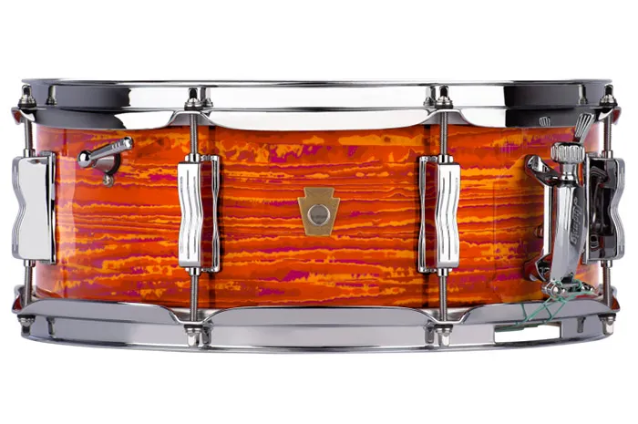 Ludwig - 5.5x14 legacy mah  "jazz fest" snare - mod orange